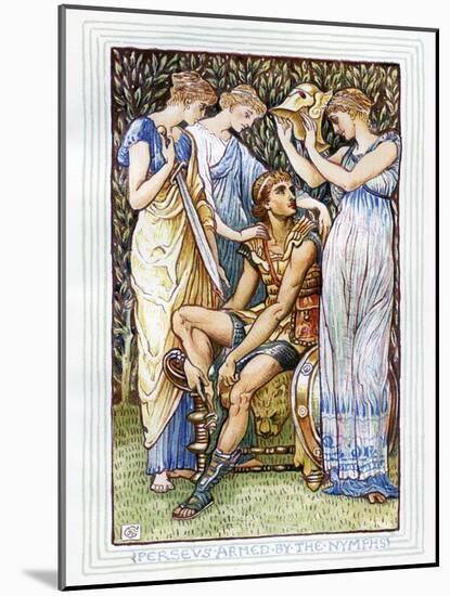 Perseus and the Nymphs-Walter Crane-Mounted Giclee Print