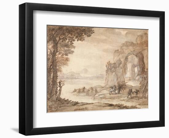 Perseus and the Origin of Coral, c.1671-Claude Lorraine-Framed Giclee Print