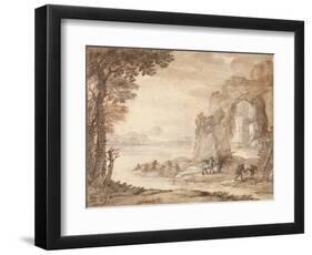 Perseus and the Origin of Coral, c.1671-Claude Lorraine-Framed Giclee Print