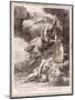 Perseus Cuts Off Medusa's Head, 1731 (Engraving)-Bernard Picart-Mounted Giclee Print