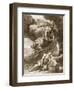 Perseus Cuts Off Medusa's Head, 1731 (Engraving)-Bernard Picart-Framed Giclee Print