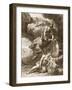 Perseus Cuts Off Medusa's Head, 1731 (Engraving)-Bernard Picart-Framed Giclee Print