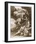 Perseus Cuts Off Medusa's Head, 1731 (Engraving)-Bernard Picart-Framed Giclee Print