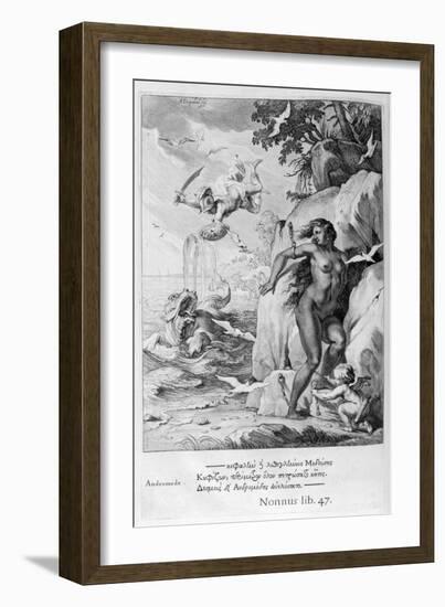 Perseus Delivers Andromeda from the Sea Monster, 1655-Michel de Marolles-Framed Giclee Print