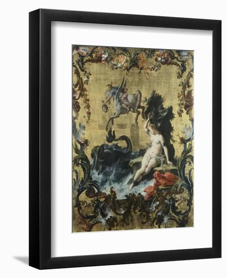 Perseus Freeing Andromeda from the Sea Monster-Filippo Falciatore-Framed Giclee Print