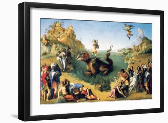 Perseus Frees Andromeda-Piero di Cosimo-Framed Art Print