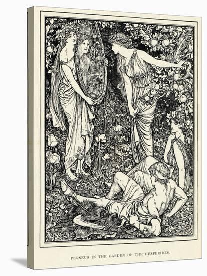 Perseus in the Garden of the Hesperides-Henry Justice Ford-Stretched Canvas