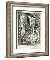 Perseus in the Garden of the Hesperides-Henry Justice Ford-Framed Art Print