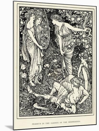 Perseus in the Garden of the Hesperides-Henry Justice Ford-Mounted Art Print