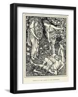 Perseus in the Garden of the Hesperides-Henry Justice Ford-Framed Art Print