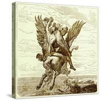 Perseus on the Winged Horse Pegasus, with Medusa's Head-English-Stretched Canvas