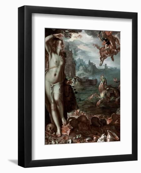 Perseus Rescuing Andromeda, 1611-Joachim Wtewael-Framed Premium Giclee Print