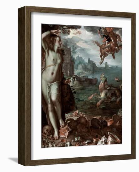 Perseus Rescuing Andromeda, 1611-Joachim Wtewael-Framed Giclee Print