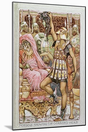 Perseus Showing the Gorgon's Head, 'The Greek Mythological Legend', Published in London, 1910-Walter Crane-Mounted Giclee Print