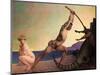 Perseus Slaying the Dragon, 1910 (Oil on Canvas)-Felix Edouard Vallotton-Mounted Giclee Print
