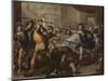 Perseus Turning Phineas and His Followers to Stone, Early 1680S-Luca Giordano-Mounted Giclee Print
