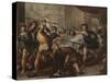 Perseus Turning Phineas and His Followers to Stone, Early 1680S-Luca Giordano-Stretched Canvas