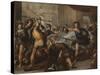 Perseus Turning Phineas and His Followers to Stone, Early 1680S-Luca Giordano-Stretched Canvas