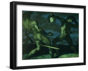 Perseus Turns Phineus to Stone by Brandishing the Head of Medusa, 1908-Franz von Stuck-Framed Giclee Print
