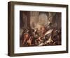 Perseus, Under the Protection of Minerva, Turns Phineus to Stone by Brandishing the Head of Medusa-Jean-Marc Nattier-Framed Premium Giclee Print