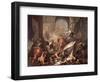 Perseus, Under the Protection of Minerva, Turns Phineus to Stone by Brandishing the Head of Medusa-Jean-Marc Nattier-Framed Premium Giclee Print