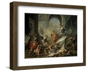 Perseus with Minerva Showing the Head of Medusa Toa Mob Led by Phineus-Jean-Marc Nattier-Framed Giclee Print