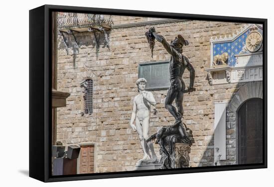 Perseus with the Head of Medusa in Florence, Italy-Anibal Trejo-Framed Stretched Canvas