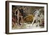 Perseus with the head of Medusa turning his enemies into stone, Loves of the Gods, 1597-Annibale Carracci-Framed Giclee Print