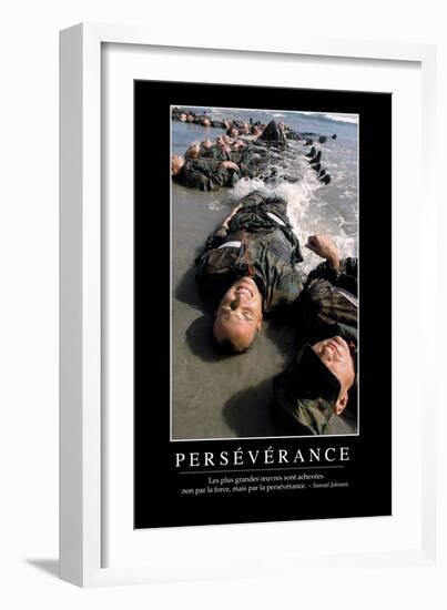 Perséverance: Citation Et Affiche D'Inspiration Et Motivation-null-Framed Photographic Print