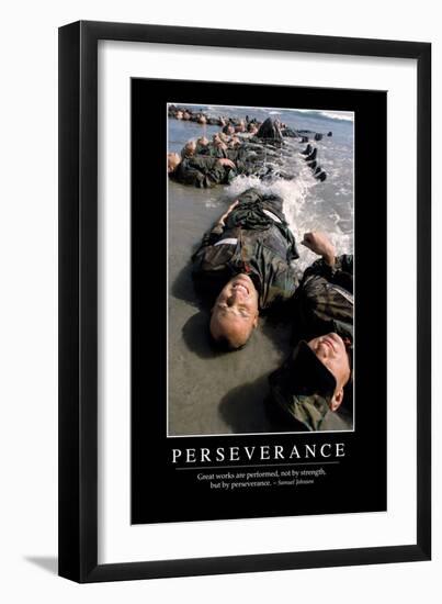 Perseverance: Inspirational Quote and Motivational Poster-null-Framed Premium Photographic Print