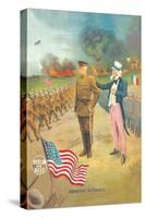 Pershing in France, Berlin or Bust!-null-Stretched Canvas