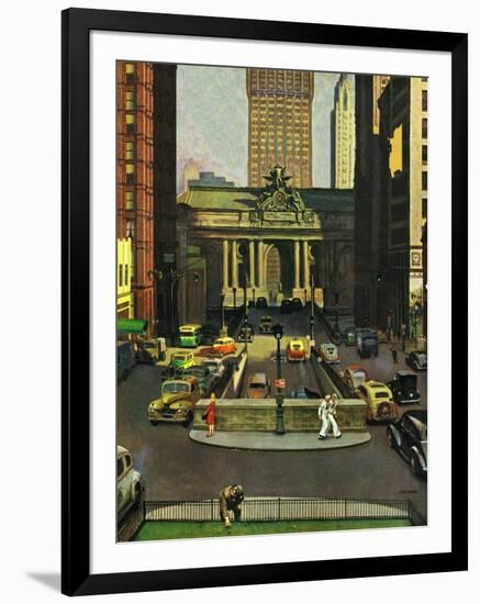 "Pershing Square," May 19, 1945-John Falter-Framed Giclee Print