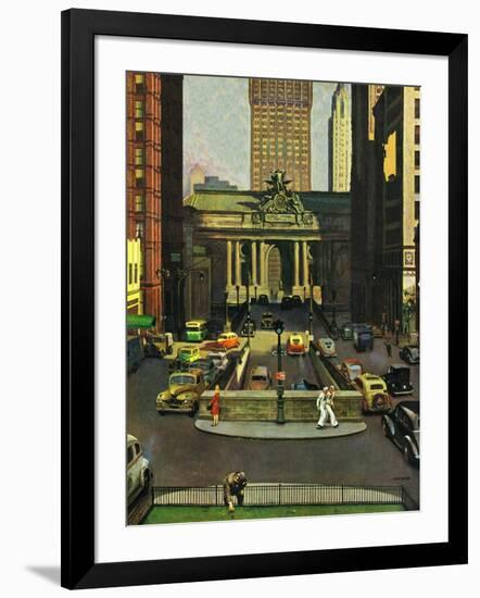 "Pershing Square," May 19, 1945-John Falter-Framed Giclee Print