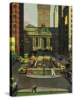 "Pershing Square," May 19, 1945-John Falter-Stretched Canvas