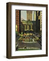 "Pershing Square," May 19, 1945-John Falter-Framed Giclee Print