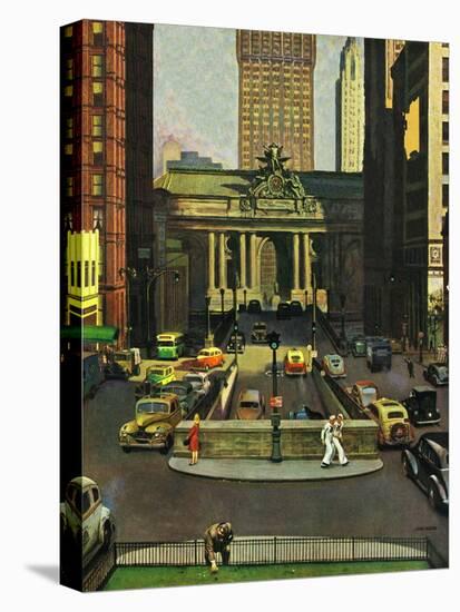 "Pershing Square," May 19, 1945-John Falter-Stretched Canvas