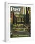 "Pershing Square," Saturday Evening Post Cover, May 19, 1945-John Falter-Framed Giclee Print