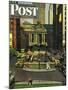 "Pershing Square," Saturday Evening Post Cover, May 19, 1945-John Falter-Mounted Giclee Print