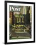 "Pershing Square," Saturday Evening Post Cover, May 19, 1945-John Falter-Framed Giclee Print