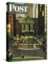 "Pershing Square," Saturday Evening Post Cover, May 19, 1945-John Falter-Stretched Canvas