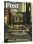 "Pershing Square," Saturday Evening Post Cover, May 19, 1945-John Falter-Stretched Canvas