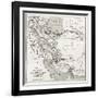 Persia Old Map. Created By Vuillemin, Published On Le Tour Du Monde, Paris, 1860-marzolino-Framed Art Print