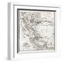 Persia Old Map. Created By Vuillemin, Published On Le Tour Du Monde, Paris, 1860-marzolino-Framed Art Print