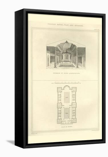 Persian Baths, Plan and Interior-Richard Brown-Framed Stretched Canvas