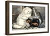 Persian Cat and Gold Fish-Ebby Hoyt-Framed Art Print