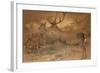 Persian Deer-Joseph Wolf-Framed Giclee Print