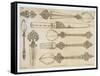 Persian Design for Everyday Silver Cutlery, from "Art and Industry"-Jean Francois Albanis De Beaumont-Framed Stretched Canvas