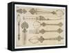 Persian Design for Everyday Silver Cutlery, from "Art and Industry"-Jean Francois Albanis De Beaumont-Framed Stretched Canvas