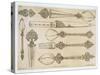 Persian Design for Everyday Silver Cutlery, from "Art and Industry"-Jean Francois Albanis De Beaumont-Stretched Canvas