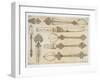 Persian Design for Everyday Silver Cutlery, from "Art and Industry"-Jean Francois Albanis De Beaumont-Framed Giclee Print